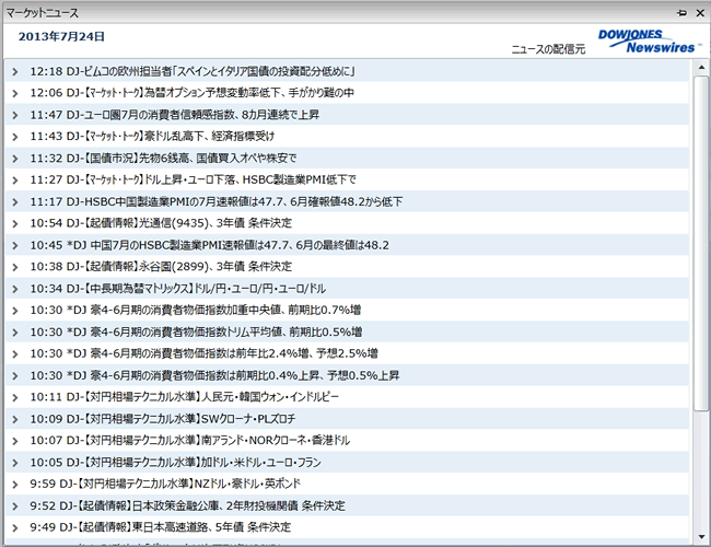 ゲインキャピタルジャパン[FOREXTrader]の情報ツール