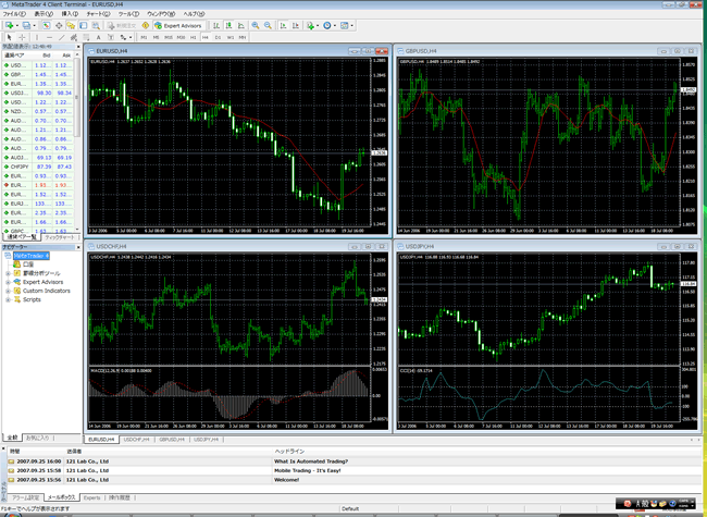 レクセム証券[RobotFX](取引画面全体)