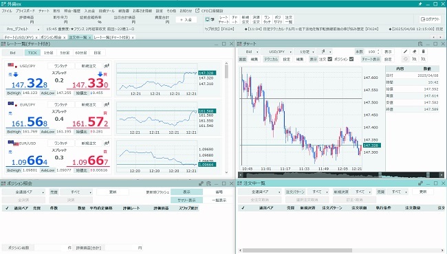 GMO外貨[外貨ex](取引画面全体)