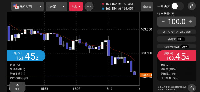 松井証券[松井証券 MATSUI FX]AndroidTOP画面